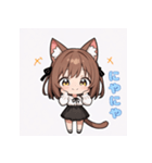 ちび猫娘日常スタンプ第2弾-毎日かわいい！（個別スタンプ：19）