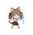 ちび猫娘日常スタンプ第2弾-毎日かわいい！（個別スタンプ：24）