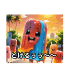 夏、今日も暑いけど返信する（個別スタンプ：10）