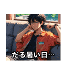 夏、今日も暑いけど返信する（個別スタンプ：11）