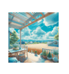 夏空とひこうき雲スタンプ（個別スタンプ：1）
