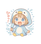 ペンギンきぐるみの表情スタンプ♪（個別スタンプ：16）
