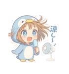 ペンギンきぐるみの表情スタンプ♪（個別スタンプ：18）