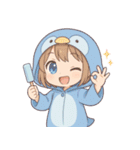 ペンギンきぐるみの表情スタンプ♪（個別スタンプ：21）