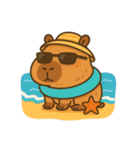 夏だ！海だ！イトメカピバラだ！（個別スタンプ：2）
