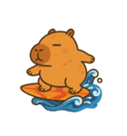 夏だ！海だ！イトメカピバラだ！（個別スタンプ：3）