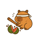 夏だ！海だ！イトメカピバラだ！（個別スタンプ：6）