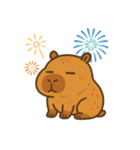 夏だ！海だ！イトメカピバラだ！（個別スタンプ：7）