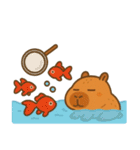 夏だ！海だ！イトメカピバラだ！（個別スタンプ：11）