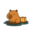 夏だ！海だ！イトメカピバラだ！（個別スタンプ：30）