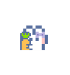 お顔うしゃぎ！！6 紫色（個別スタンプ：25）