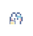 お顔うしゃぎ！！6 水色（個別スタンプ：21）