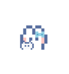 お顔うしゃぎ！！6 水色（個別スタンプ：24）