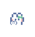お顔うしゃぎ！！6 緑色（個別スタンプ：24）