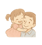 育児パパと姉妹（個別スタンプ：2）