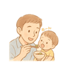 育児パパと姉妹（個別スタンプ：7）