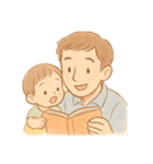育児パパと姉妹（個別スタンプ：8）