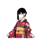 黒髪のあの子。アレンジ自在スタンプ（個別スタンプ：26）