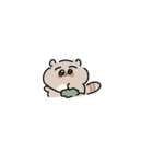 はちのじまゆげのたぬき（個別スタンプ：1）