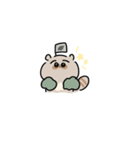 はちのじまゆげのたぬき（個別スタンプ：4）
