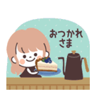 モノトーンLongちゃん・グルメ（個別スタンプ：7）