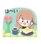モノトーンLongちゃん・グルメ（個別スタンプ：9）