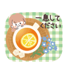 モノトーンLongちゃん・グルメ（個別スタンプ：21）
