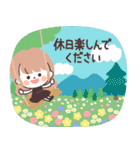 モノトーンLongちゃん・グルメ（個別スタンプ：24）