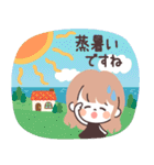 モノトーンLongちゃん・グルメ（個別スタンプ：34）