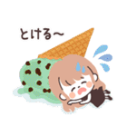 モノトーンLongちゃん・グルメ（個別スタンプ：35）