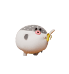 ボヨボヨ動くフグボール（個別スタンプ：3）