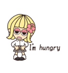 【予定/英語】ハピチャラガール☆3（個別スタンプ：1）
