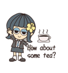 【予定/英語】ハピチャラガール☆3（個別スタンプ：3）