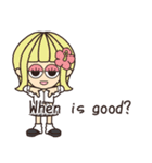 【予定/英語】ハピチャラガール☆3（個別スタンプ：9）