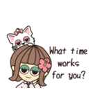 【予定/英語】ハピチャラガール☆3（個別スタンプ：10）