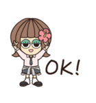 【予定/英語】ハピチャラガール☆3（個別スタンプ：18）
