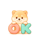 【動く/敬語】ふわふわ柴犬（個別スタンプ：1）