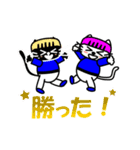 【動く】おかっぱ猫野球団(日本語版)（個別スタンプ：22）