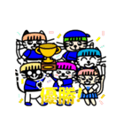 【動く】おかっぱ猫野球団(日本語版)（個別スタンプ：24）