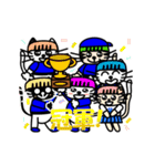 【動く】おかっぱ猫野球団(中国語版)（個別スタンプ：24）