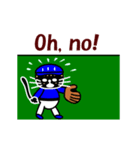 【動く】おかっぱ猫野球団(英語版)（個別スタンプ：10）