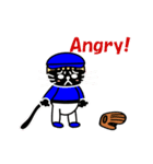 【動く】おかっぱ猫野球団(英語版)（個別スタンプ：14）
