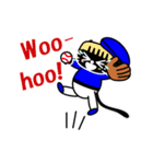 【動く】おかっぱ猫野球団(英語版)（個別スタンプ：18）