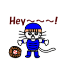 【動く】おかっぱ猫野球団(英語版)（個別スタンプ：19）