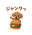 毎日使えるトイプードルのグルメスタンプ（個別スタンプ：25）