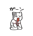 野球ねこ応援団・えんじ色チームVer.その2（個別スタンプ：22）