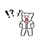 野球ねこ応援団・えんじ色チームVer.その2（個別スタンプ：36）