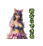仮装女子_猫耳アイドル（応援）編（個別スタンプ：3）