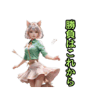 仮装女子_猫耳アイドル（応援）編（個別スタンプ：7）