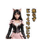 仮装女子_猫耳アイドル（応援）編（個別スタンプ：9）